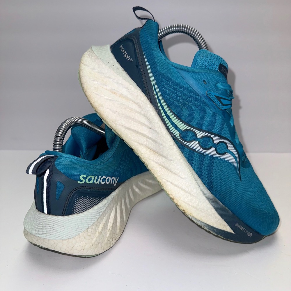 Saucony Triumph 22 Running Shoes Womens 8.5 Blue PWRRUNPB‎ S10964